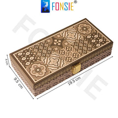 Fancy Shagun Cash Box Or Gaddi Box For Gifting Money On Wedding, New Born Baby, Ring Ceremony Pattern1pc, Material - Wood, Colour - Mahendi