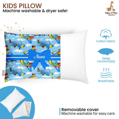 Personalized Pillow For Kids, Super Soft Cotton Kids Cushion - 12 X 18 Inches | Custom Name, For 5 Years Old Kids, Adorable Prints | For Head, Neck Support Baby Pillow - Pillow 15