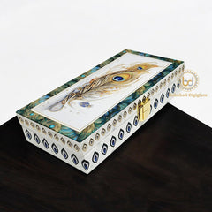 Morpankh Design Gold Printed Matt Touch Mgi Floral Decorative Box, Wedding Fancy Shagun Cash Box, Jewellery Box, Money Box, Gaddi Box, Colour - Multicolour, Pack Of 3