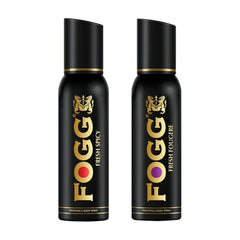 Fogg Fresh Fougere & Spicy Premium No Gas Deodorant For Men | Long-lasting Perfume Body Spray 120ml Each 4 Fl.oz.