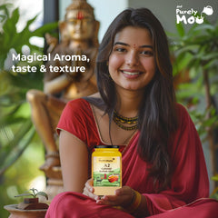 100% Pure A2 Cultured Cow & A2 Cow Ghee By AMP Purely Moo | Naturally Curd-Churned Bilona Method Healthy & Nutrients Protein Fiber Danedar Ghee | 1 Litre (500ml * 2) 33.8 Ounce Jar Pack