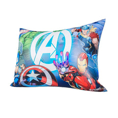 Kid's Soft Pillow For Sleeping, Marvel Avengers Print Pillow, Sky Blue - 12 X 18 Inch | Suitable For All Sleepers, Multipurpose & Comfortable, Breathable, Washable - Pack Of 12