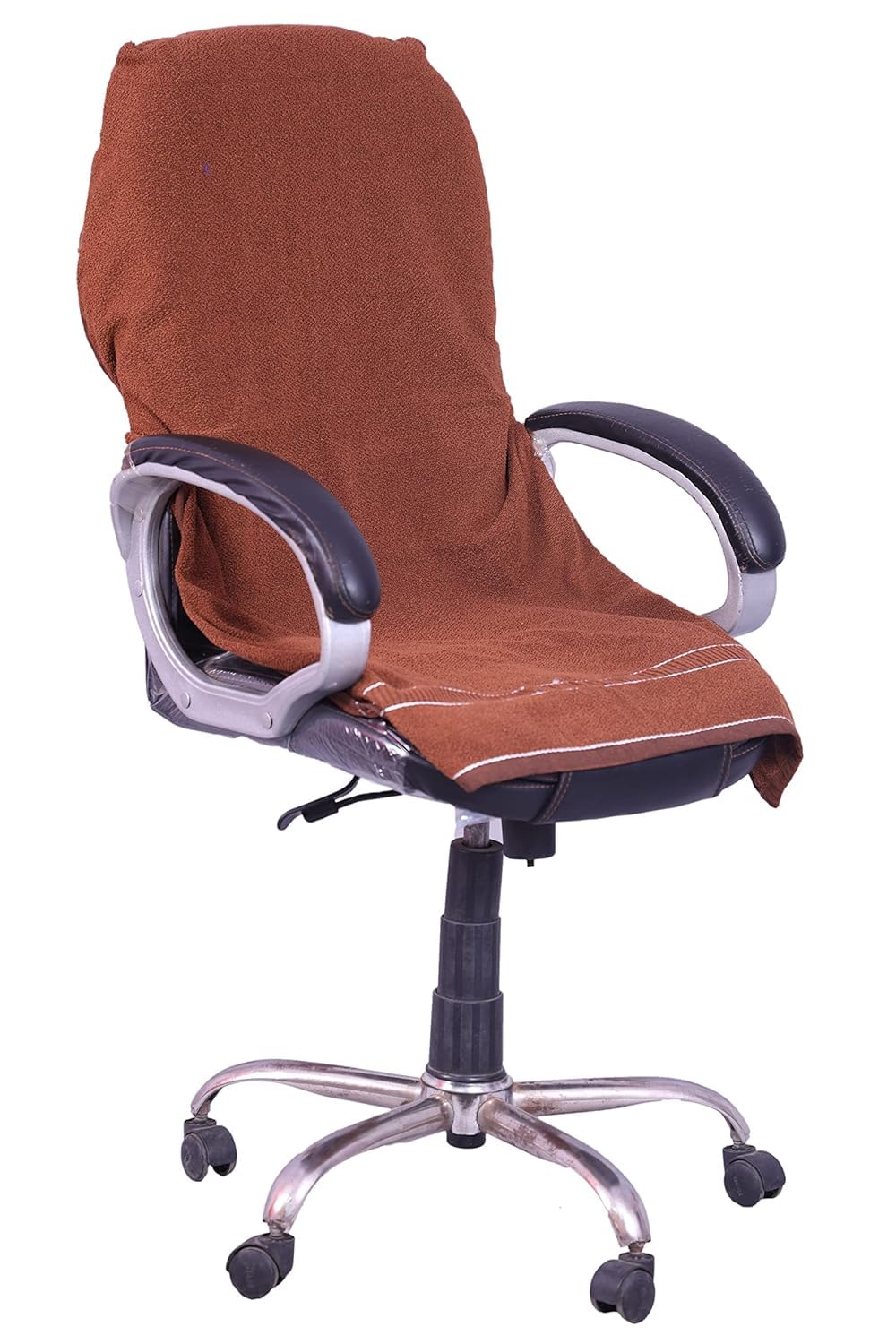 Vvip Home 100% Cotton Luxary Office Chair Towel 550 Gsm (Brown)
