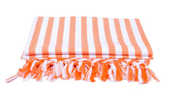 Sathiyas Supreme Turkish Cotton Bath Towel 600 Gsm -Set Of 2 (Pink & Orange)