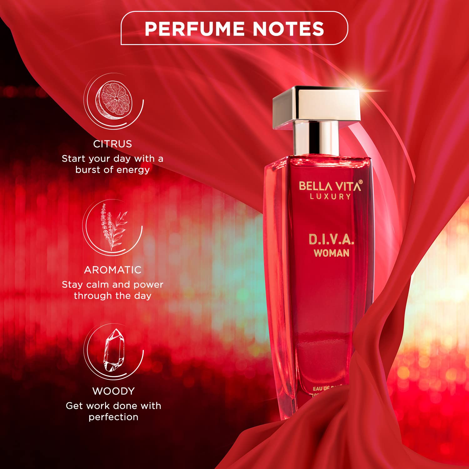 Bella Vita Luxury D.I.V.A. Woman Eau De Parfum 100ml 3.4 Fl.oz. Luxury Collection | Long Lasting | Gift For Wife