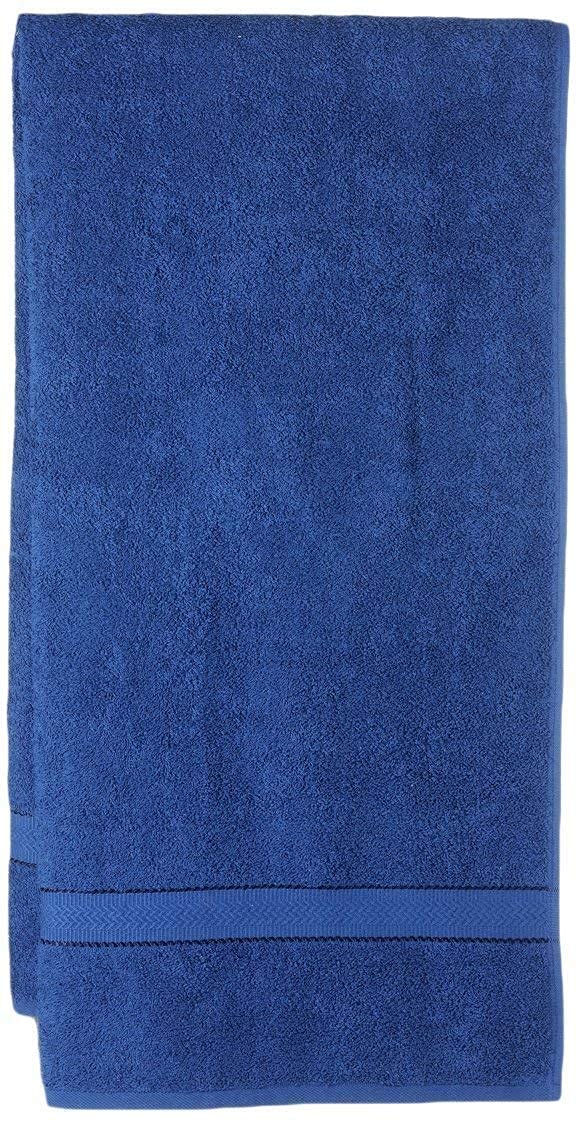 Hanorix 100% Cotton Large Size Bath Towel 900 Gsm | Soft Bath Towel For Men & Women Ultra Absorbent Cotton Towel Soft & Absorbent Towel (Blue) - Pack Of 2