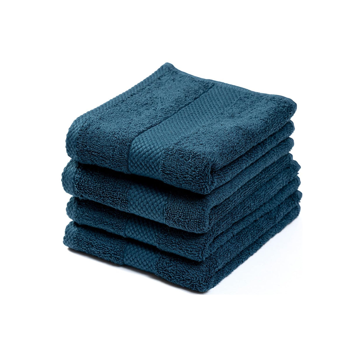 Earthy Fables Premium Face Towels 800 Gsm | Ultra Soft, Quick Dry & Highly Absorbent, For Gym, Travel & Acne-Prone Skin | Set Of 4 (Dark Teal)
