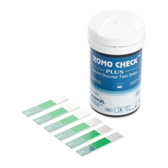 Romsons Romo Check Plus Blood Glucose Test Strips - Pack Of 50 Strips