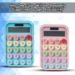 Wishkey Dual Power, Battery And Solar Powered Calculator, 10 Digit LCD Display Screen, Easy To Press Buttons, Calculator For Office, School & Home, Desktop Assorted