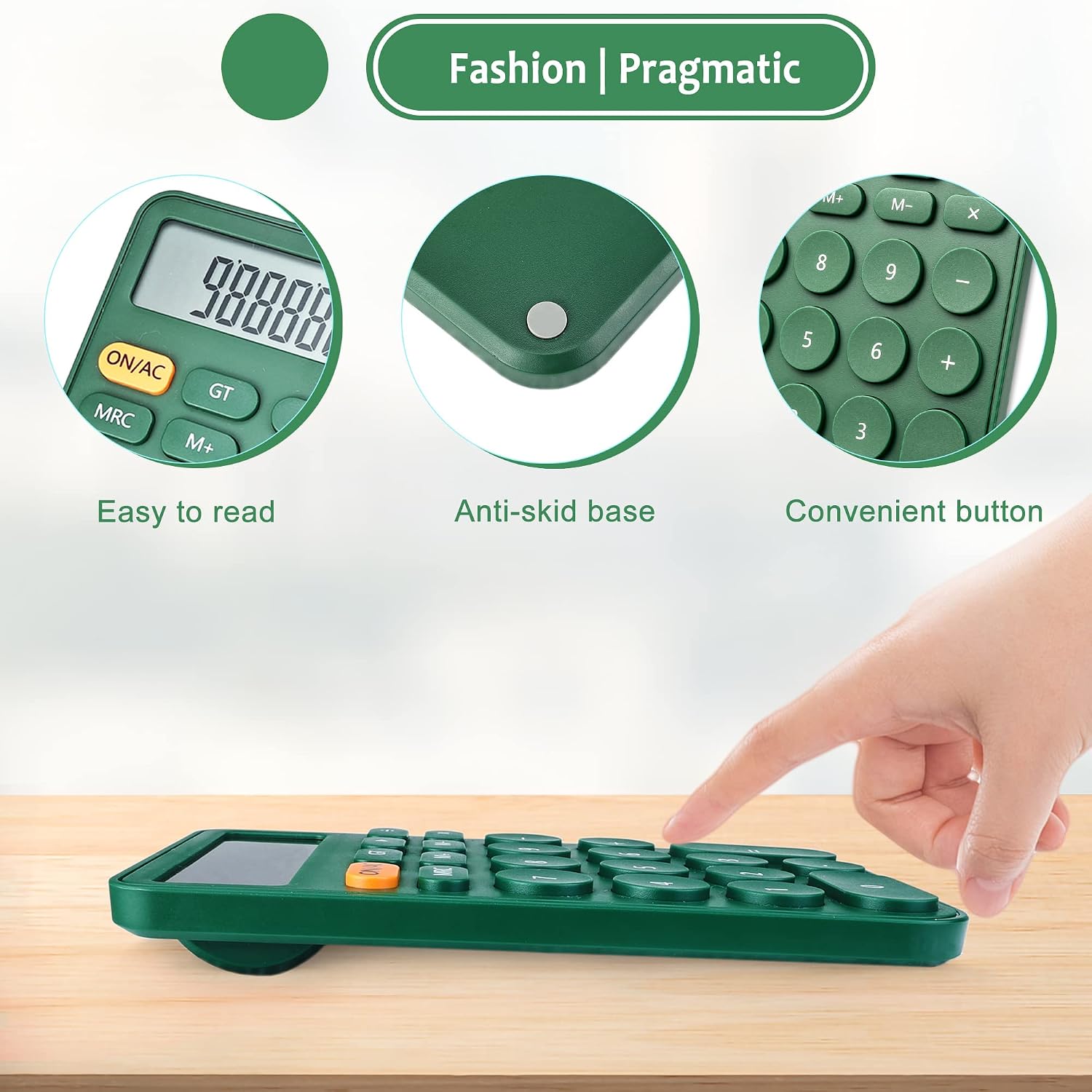 Vewingl Standard Calculator 12 Digit, Desktop Large Display & Buttons, Calculator With Large LCD Display For Office, School, Home & Business Use, Automatic Sleep, With Battery