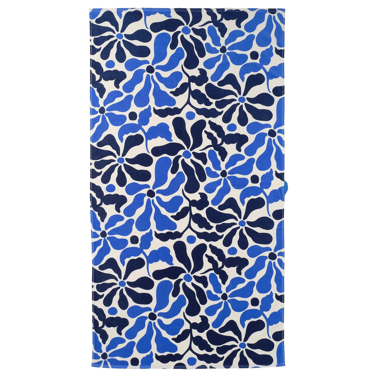 Ikea Gulyxne Beach Towel, Blue/Floral Pattern