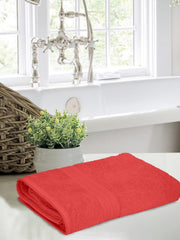 Bombay Dyeing Towel 100% Cotton Tulip Bath Turkish Towel 500 Gsm | Super Soft & Ultra Absorbent | Hand Washable & Machine Washable (Red)