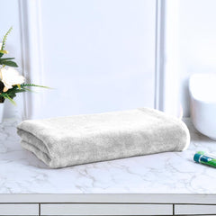 Black Gold The Finer Touch Premium Microfiber Bath Towel 450 Gsm | Ultra Soft & Absorbent Quick Dry Towel Lightweight Microfiber Bath Towel (White) - Pack Of 1