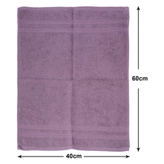 Kuber Industries Cotton Hand Towel 400 Gsm | Super Soft, Quick Absorbent & Anti-Bacterial Gym & Workout Towels - Purple & Green (2 Pieces)