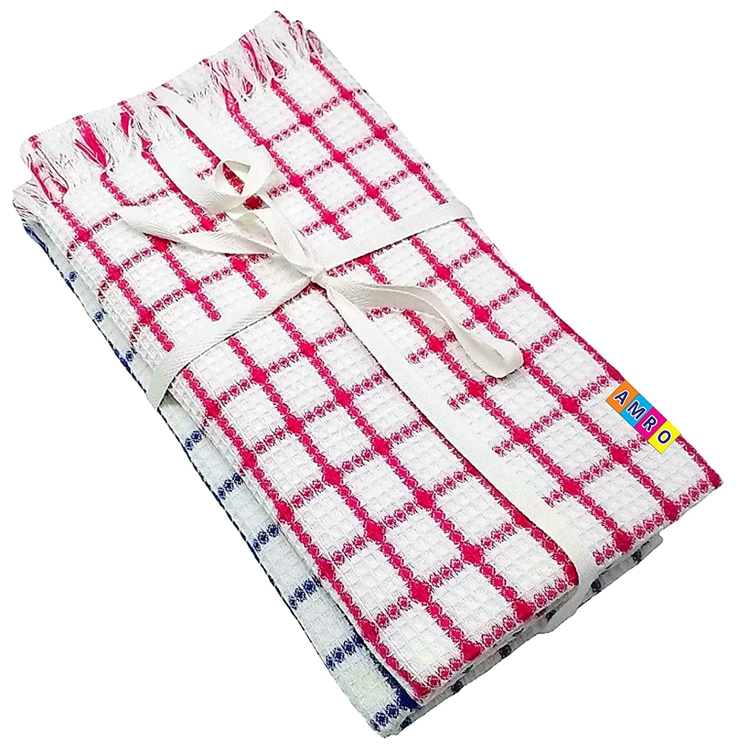 Amro Home Needs Soft & Highly Water Absorbent Cotton Bath Towel Full Size (Set Of 2) - Multicolor