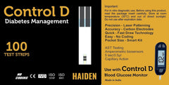 Control D Test Strips, 100 Count (Black) For control d Glucometer