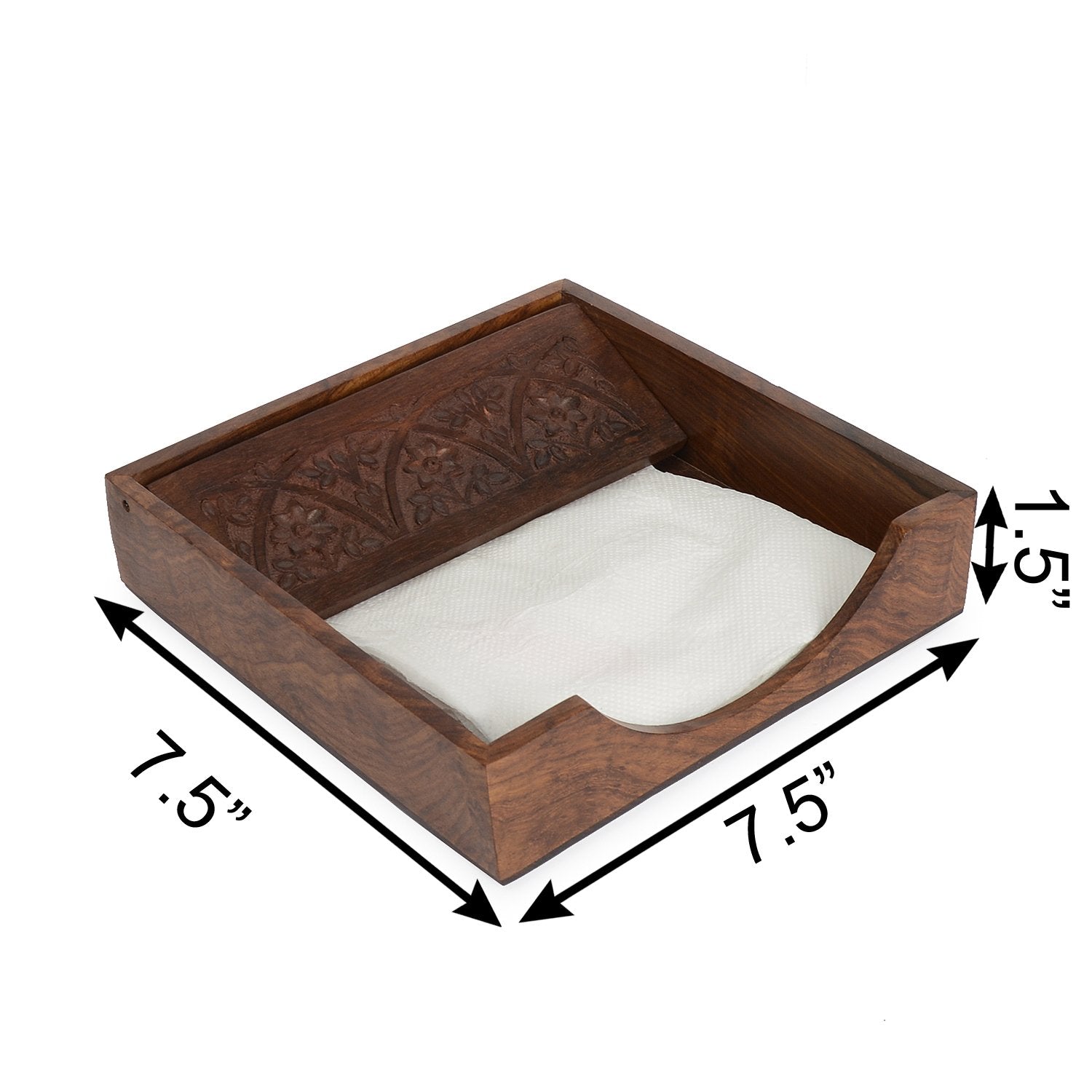 Handcrafted Platter In Brown Sheesham Wood - 10 X7.5 | Serving Platter, Snacks Platter - Dining Table Platter, Condiment Platter