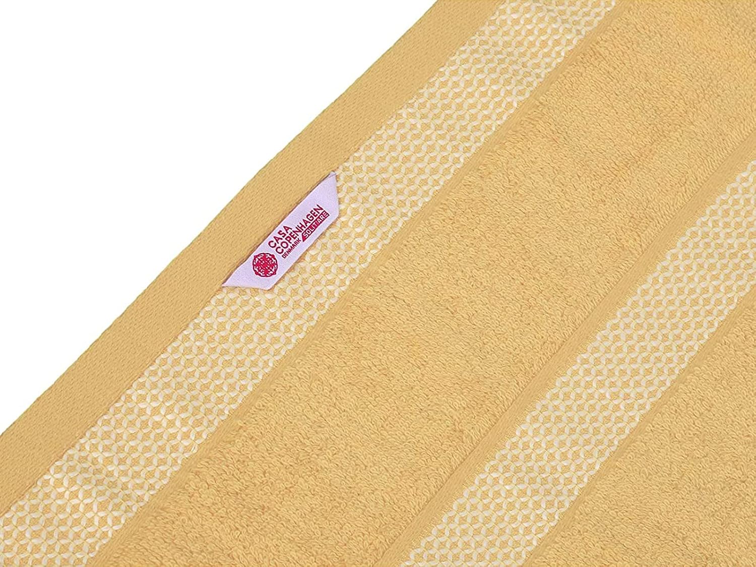 Casa Copenhagen Egyptian Cotton Solitiare 1 Pcs Large Bath Towel 500 Gsm (Beige)