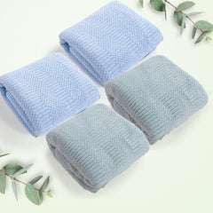 The Better Home Microfiber Bath Towel 1800 Gsm | Soft, Lightweight, Absorbent & Quick Drying Bath Towel For Men & Women (Blue + Green
) - 4 Pcs