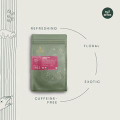 Luxmi Estates African Rose + Hibiscus Herbal Tea - 100gm, 3.5 Ounce, 50 Tea Bags | USDA Certified Organic Tea - Caffeine Free Herbal Tea Bags | Rich In Antioxidants, Additives Free