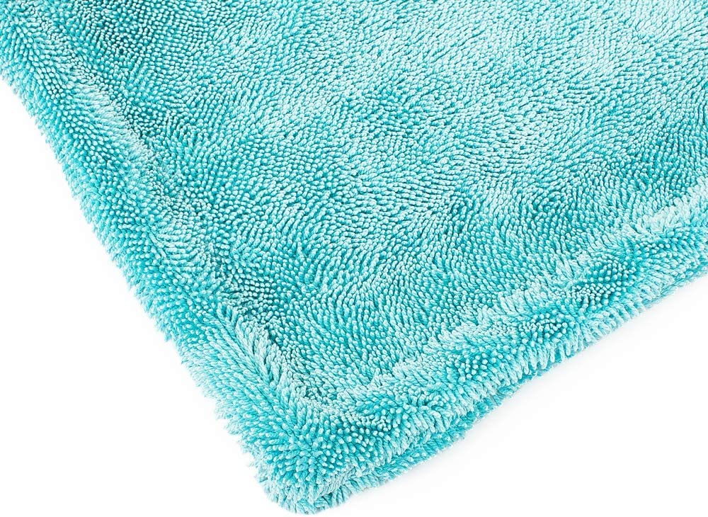 Auto Hub Microfiber Cloth 250 Gsm | Ultra Soft- Edgless & Dual Sided Microfiber Cloth Lint & Streakfree Car Cleaning Cloth - Blue Grey (Pack Of 1)