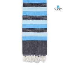 Suam Candy Cotton Towel 400 Gsm | Quick Dry, Soft & Absorbent Ideal For Bath, Beach, Gym & Travel (Blizzard Blue & Curious Blue)