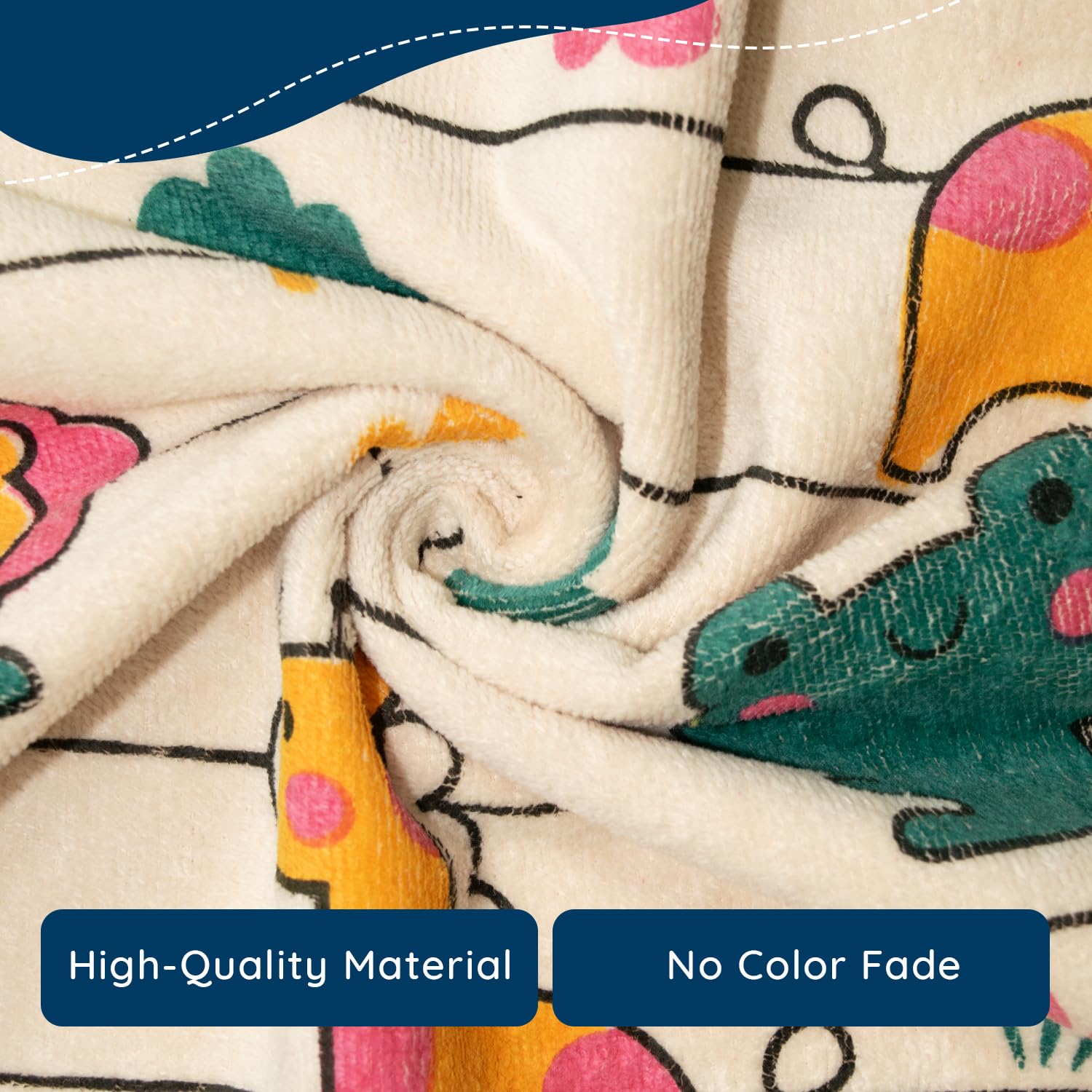 Rangoli 100% Cotton Baby Bath Towel 600 Gsm | Super Soft & Highly Absorbent, Anti-Bacterial, Multipurpose Towels (Light Grey & Light Beige) - Pack Of 2