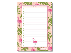 A5 Notes/To Do List Notepad, Beautiful Checklist Pad, Tear-Off Sheets (Flamingo, Pink) Pack Of 1