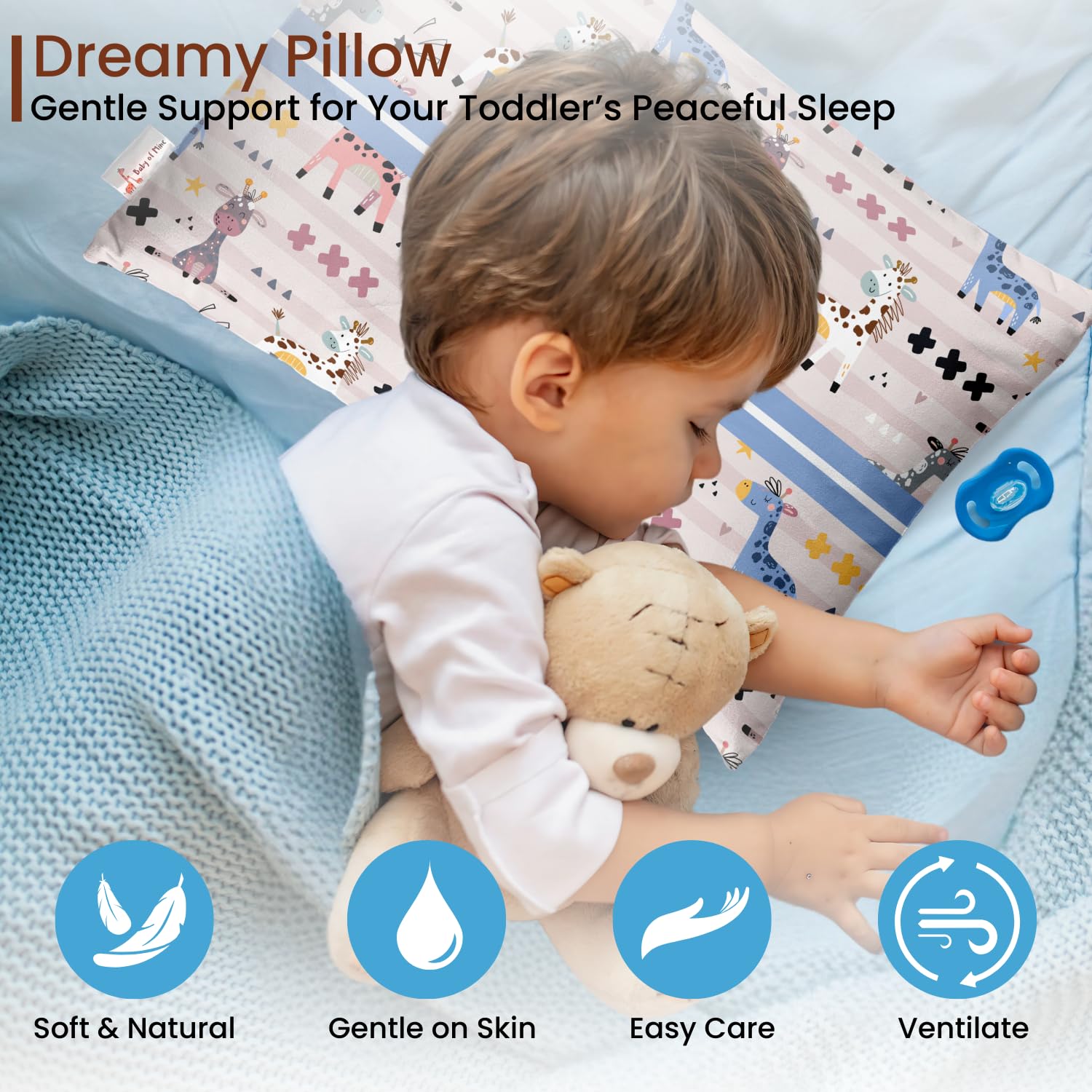 Personalized Pillow For Kids, Super Soft Cotton Kids Cushion - 12 X 18 Inches | Custom Name, For 5 Years Old Kids, Adorable Prints | For Head, Neck Support Baby Pillow - Pillow 11