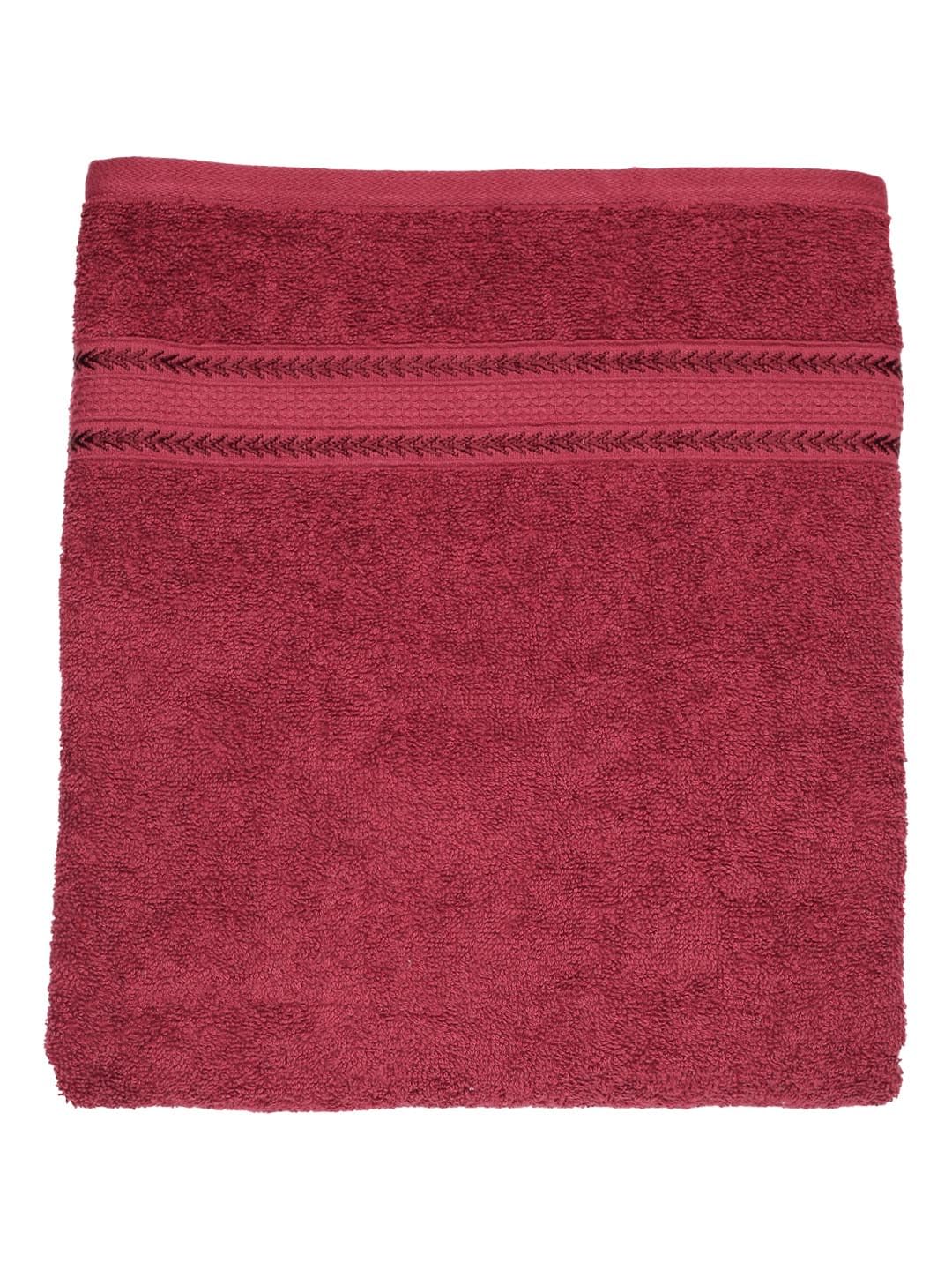 Ramraj Cotton Soft & Absorbent Terry Bath Towel 450 Gsm (Red)