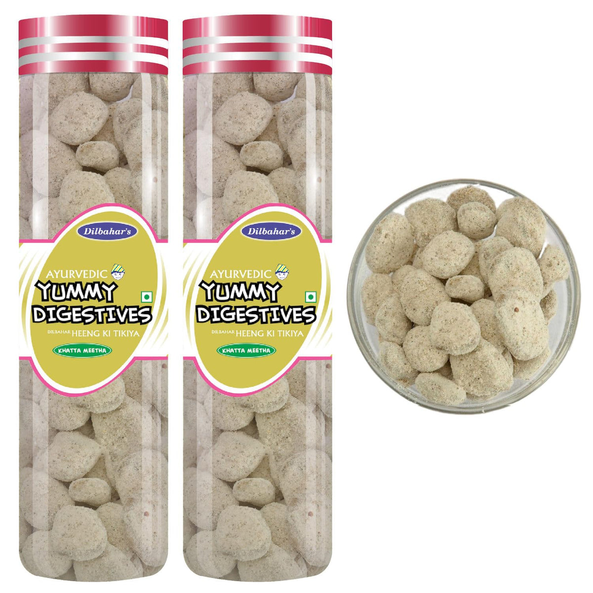 Dilbahar'S Hing Peda 200gm, (100gm *2) | Yummy Digestive Goli Pachak | Jar Pack