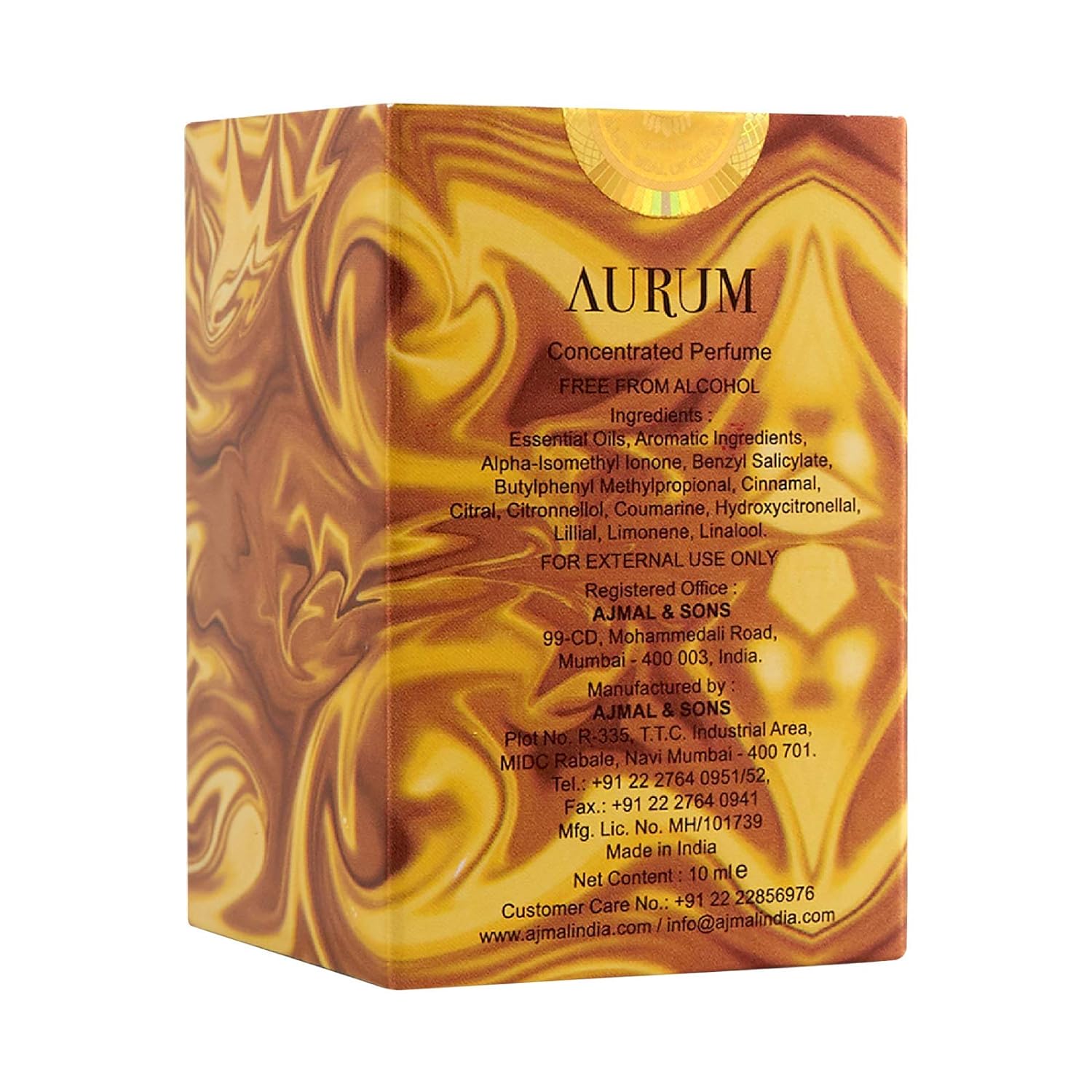 Ajmal Women Aurum Fruity Perfume 10ml | For Unisex 0.3 fl.oz.