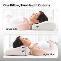 Ultimate Contour Cervical Neck Pillow, For Pain Relief Sleep, White Color | Improves Posture, Neck Pain Relief Cushion With Ultra Responsive Memory Foam & Skin Friendly Cover