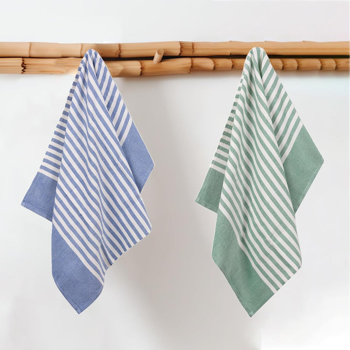 Mush Bamboo Turkish Hand Towels 250 Gsm | 100% Bamboo Gym Towel For Men & Women | Ultra Soft, Absorbent & Quick Dry Towel | Navy & Dark Green (Set Of 2)