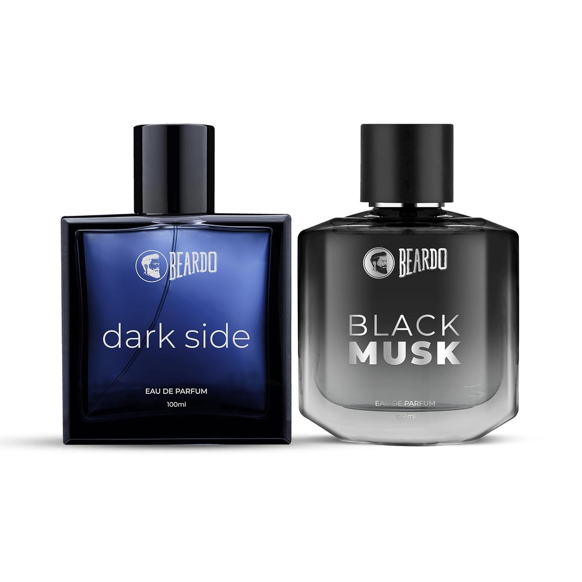 Beardo Black Musk & Dark Side Eau De Parfum 200ml 6.7 Fl.oz. Pack Of 2 | Perfect Aniverssary Gift For Husband