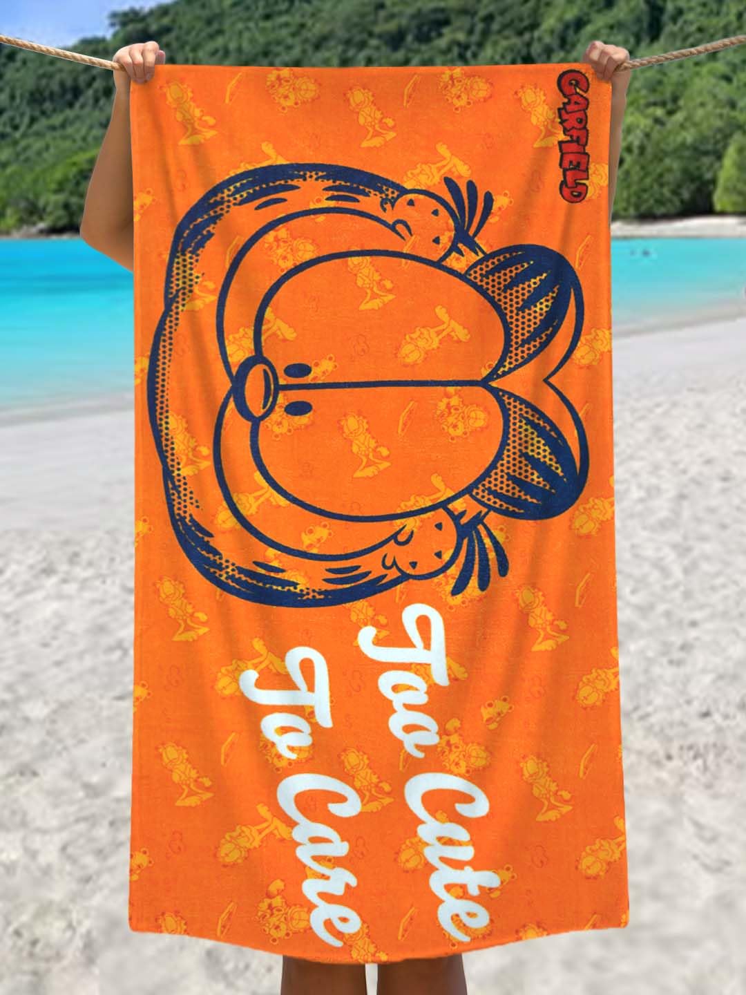 Athom Living Garfield Cotton Bath Towel 300 Gsm | Soft & Skin-Friendly, Quick Absorbent, Lightweight, Durable, Easy Care Washable Towel