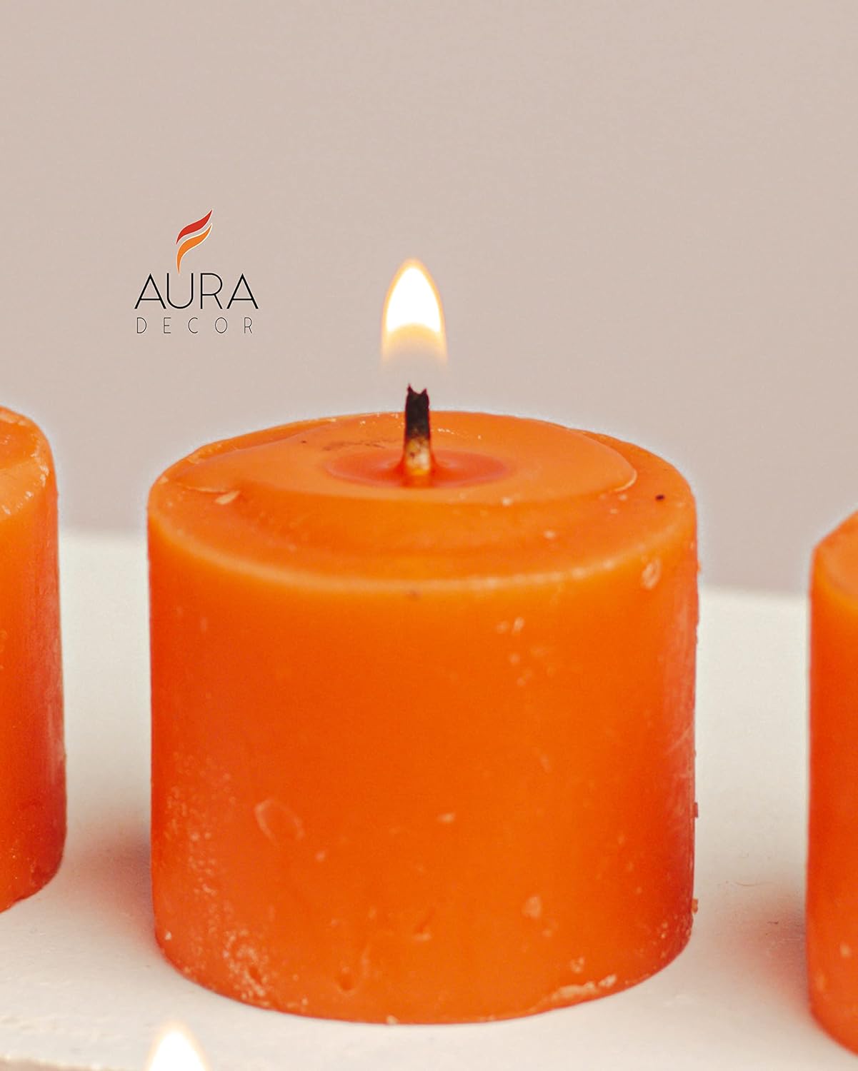 ORANGE FRAGRANCE MANDARIN VOTIVE CANDLE SET OF 12 PERFECT FOR DIWALI GIFT CANDLE