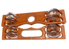 Professional Mango Wood Nut & Bold Fitting Dholak With Manjira & Khartal Free - Brown Color | Nut & Bold Fitting For Easy Tuning