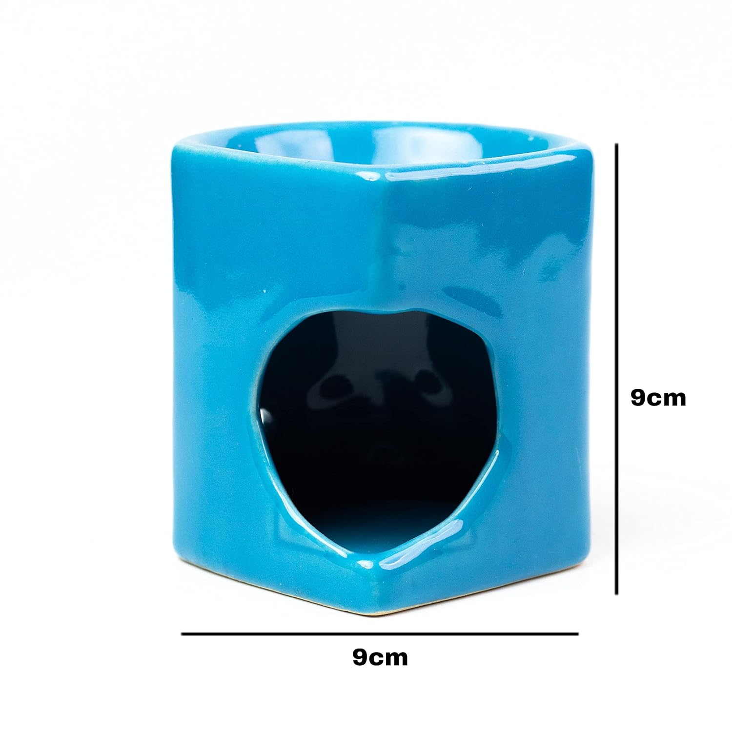 AQUA HANDCRAFTED SMALL CERAMIC BURNER / DIFFUSER WITH 1 T-LIGHT CANDLE STAND