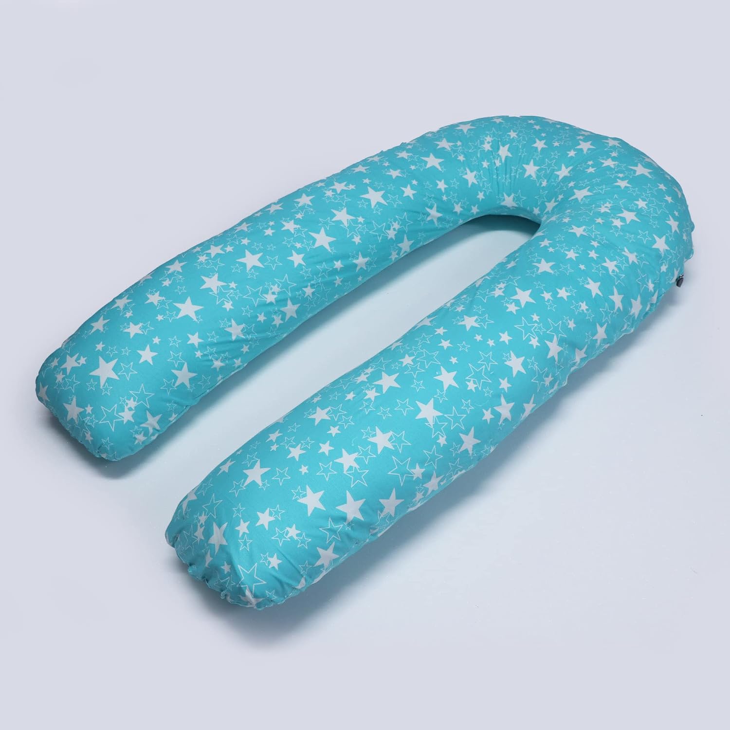 U Shaped Pregnancy Pillow, Maternity Pillow, 100% Cotton Removable Cover, Stardom Cyan | Super Premium Pillow, Versatile Use, Pregnocare Microfibers, Breathable, Comfortable Pillow