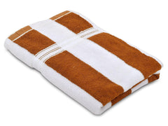 Kuber Industries Cotton Lining Design Soft Cotton Bath Towel 1600 Gsm - Brown & Blue (Pack Of 4)
