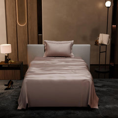 Single Bedsheet With 1 Pillow Cover - 60 X 90 Inches, Champagne | Premium Bedding Set, Home Decor, Wedding Gift For Couples, Housewarming, Anniversary