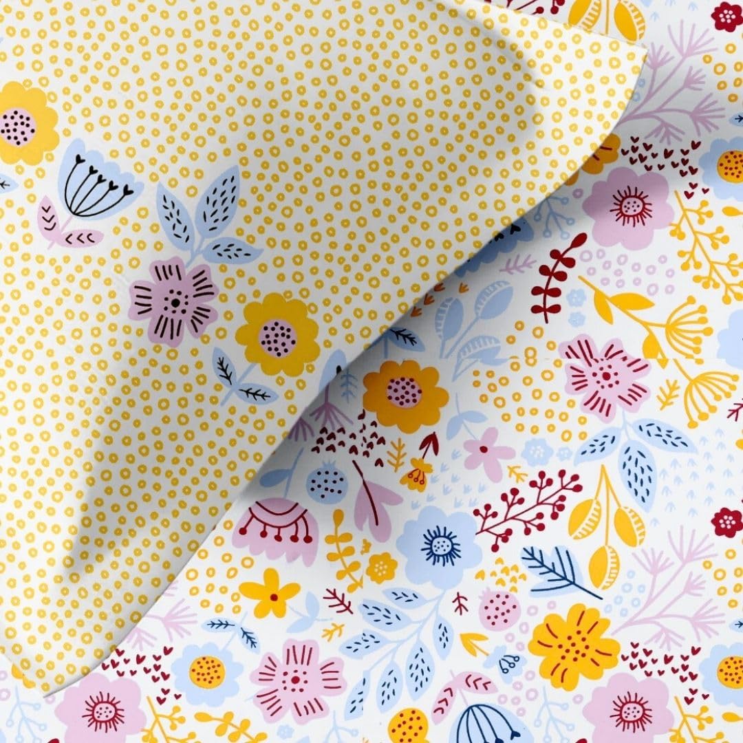 Super King Pure Cotton Bedsheet With 2 Pillow Covers | 108 × 108 Inches, Multicolor | Soft Breathable Floral Design Bedding | Comfortable Sleep All Year