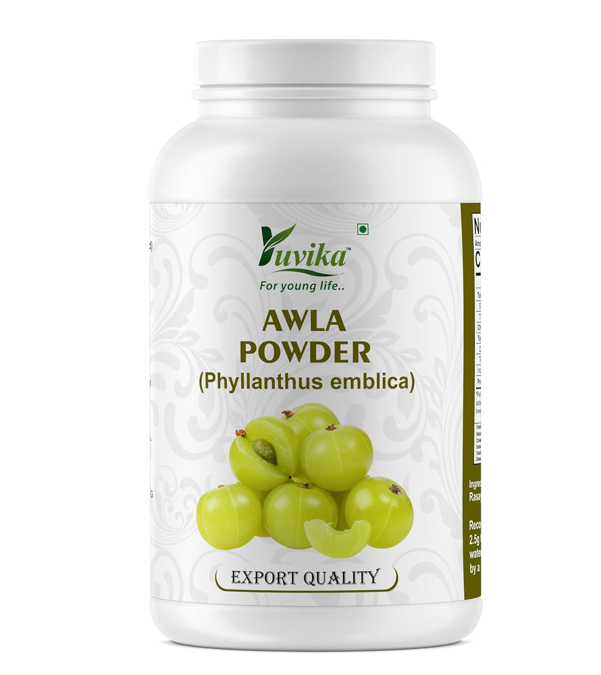 Yuvika Amla Powder Phyllanthus Emblica Indian Gooseberry, Rich In Vitamin C And Other Antioxidants, Reducing Oxidative Stress And Promoting Overall Health | 100gm 0.2lbs