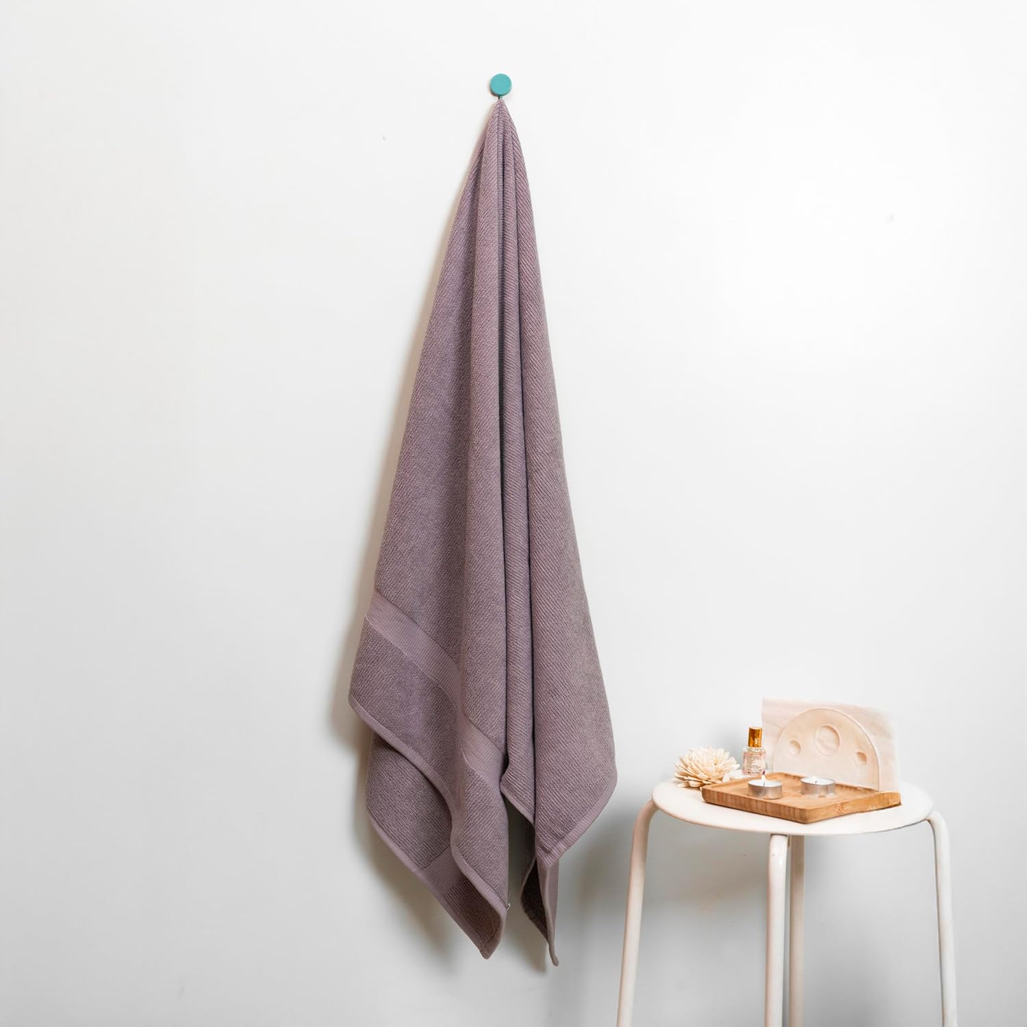 Vilasiya Whisp Premium Bath Towel 550 Gsm | Soft, Lightweight, Quick Dry & Highly Absorbent Home, Travel (Grey)
