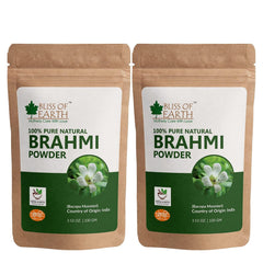 Bliss Of Earth 100% Pure & Natural Brahmi Powder Bacopa Monnieri, Health & Wellness Essentials | 100gm 0.2lbs Each Pack Of 2
