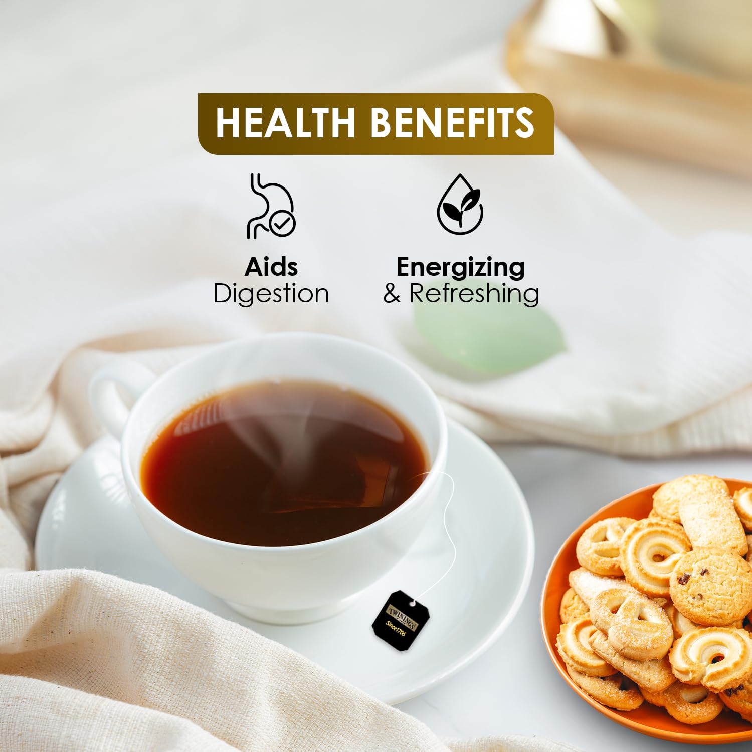 Twinings Origins Assam Tea - 50gm, 1.7 Ounce, 25 Enveloped Tea Bags | Full-Bodied & Robust Flavor Tea - Strong Strength Premium Caffeinated Tea