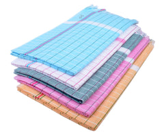 Sathiyas Cotton Bath Towel 1000 Gsm (Blue, White, Green, Pink & Orange) -Set Of 5
