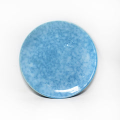 Neelam Hand Painted Ceramic Quarter Plates Set Of 6 - Blue | Small Side Plates For Dinner & Snacks - 7 Inch, 6 Pieces, Microwave Safe