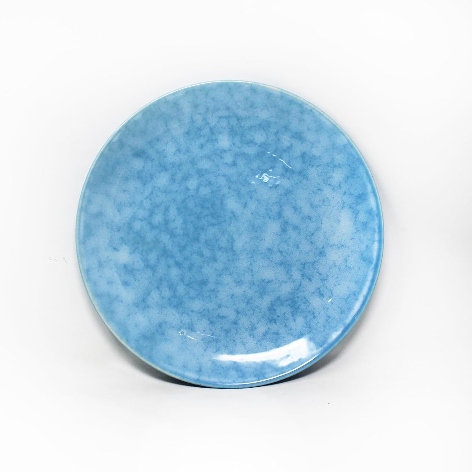 Neelam Ceramic Dinner Plates Set Of 4 - Blue, 10 Inches, 4 Pieces | Handcrafted Full Ceramic Plates For Dinner - Microwave Safe & Dishwasher Safe